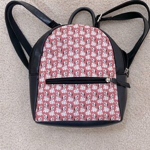 Stylish Black and Pink Dalmatian Print mini Backpack